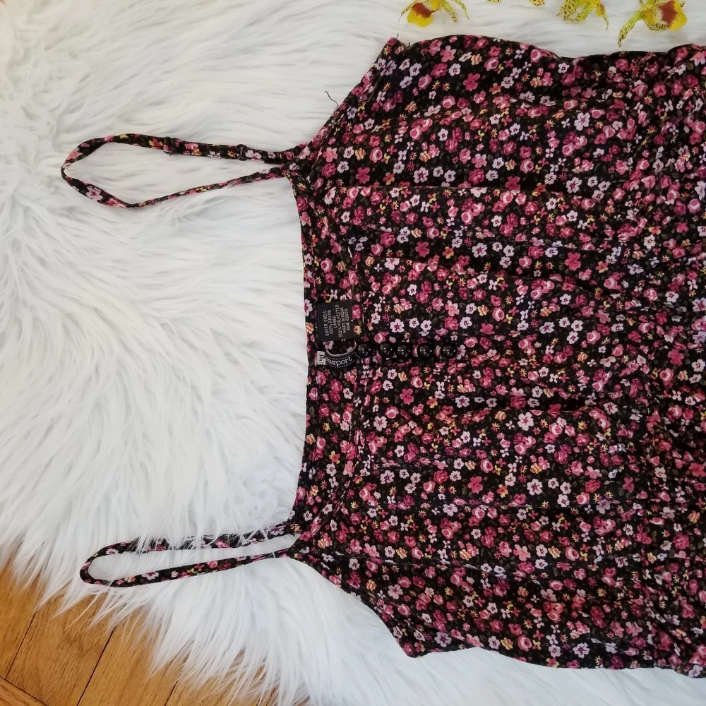 PASSPORT Floral Ruffle Mini Dress SIZE L. - Picture 5 of 16
